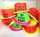 10 Fluorescent Galeras with Phrase, Fluorescent Hats 2