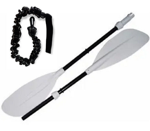 Kayak Paddle and Safety Oar + Double Spoon 2.10m for Kayak Boat Canoe 1
