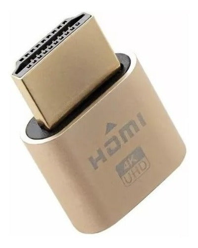 Gold HDMI Dummy Plug Riser for Video Card Mining 0