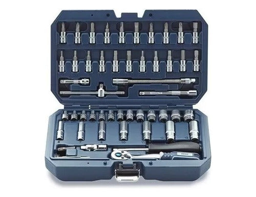 BREMEN® Set 53 Pcs 1/4'' Socket Wrench with Accessories and Bits Model 6728 1