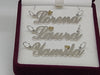 Personalized 925 Silver and 18kt Gold Name Pendant for Women 3