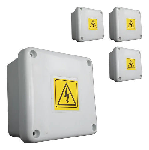Pack of 4 TAAD Weatherproof Indoor Junction Box Balun CCTV Camera 115x115x50 0