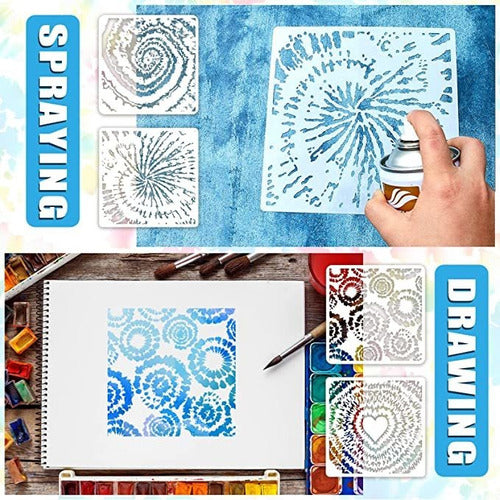 Syhood 6 Reusable Artistic Painting Stencils - 6 Pieces 2