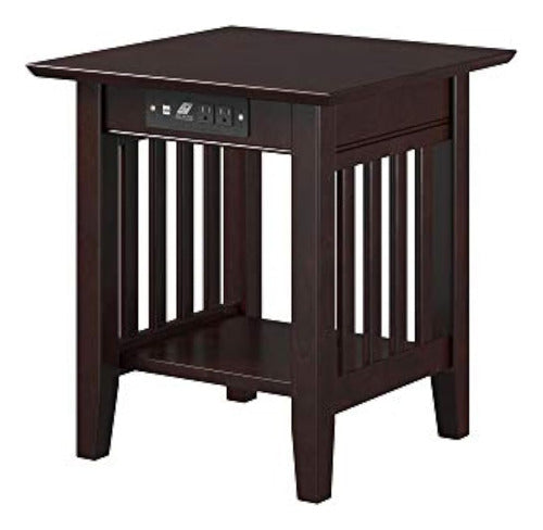 Atlantic Furniture Mission End Table with Charging Station 0