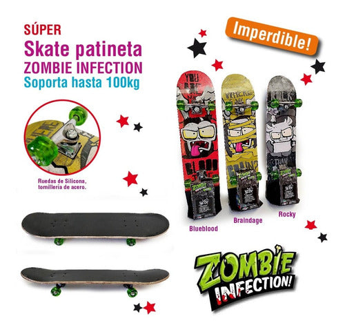 Compranet Skate Patineta Zombie Infection Original 3 Modelos 10600 7