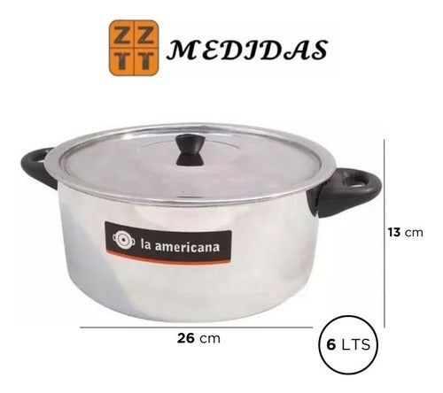 Aluminum Casserole Pot with Bakelite Handle Antithermic N° 26 La Americana 1