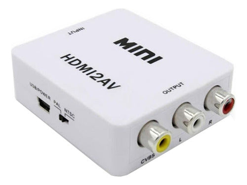 Conversor Interfaz Hdmi A 3 Rca Av 1080p 0