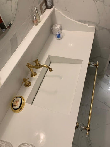 DE MORI MÁRMOLES Mesada Baño Pura Stone / Silestone Medidas Especiales 0