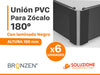 Bronzen Esquinero Perfil 180° Zócalo Pvc Negro 100mm Unión X 6 Unid 1