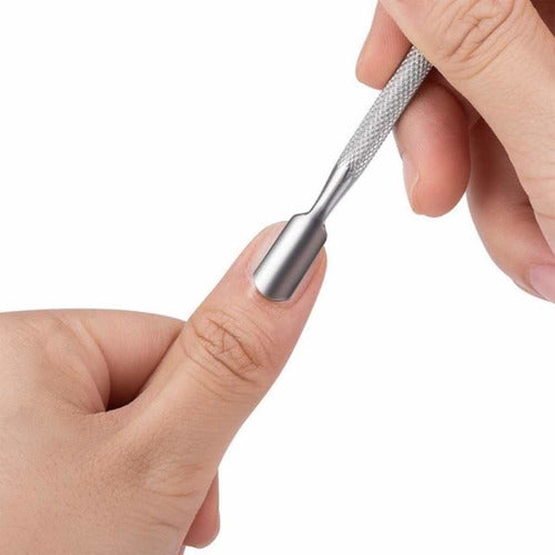 Manicure Kit: Cuticle Nipper + Cuticle Pusher Set Steel Nail 2