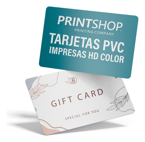 Tarjetas Plasticas Impresas Full Color 86x54mm X10 Doble Faz 1