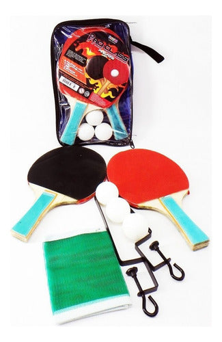 Ping Pong Set in Carry Case with Paddles, Balls, Net, and Supports 1