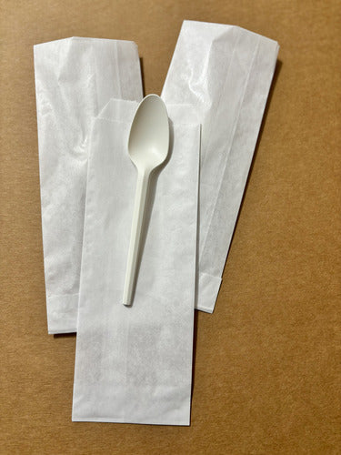 Eco Disposable Compostable Spoon Pack of 100 Individual Units 3