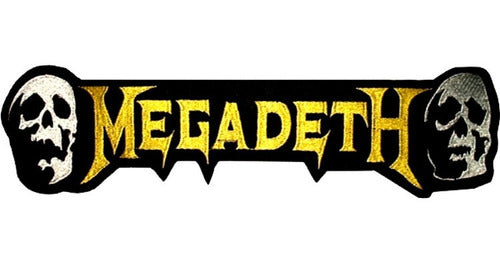 Parche Megadeth Palabra Calaveras Grande Heavy Metal Bordado 0