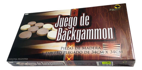 Bisonte Backgammon Set Wooden Pieces 2