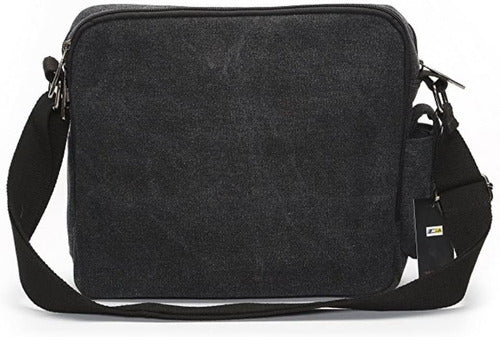 Topfox Black Messenger Canvas Shoulder Bag 1