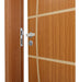 Kit Porta De Madeira Decorada 215x64cm Com Batente De Mdf 3