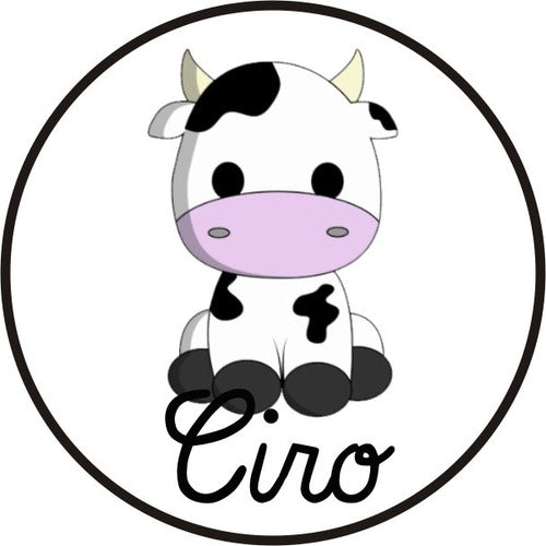 Diseño Vaca Kit Impresos Personalizados P/10 Niños 2