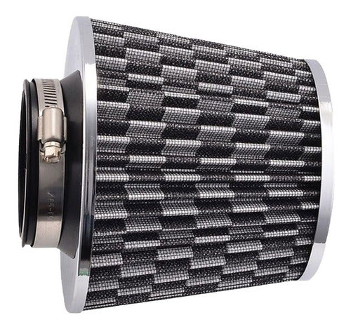 Large 76mm Carbon Gray Conical Air Filter - Competition Grade 4