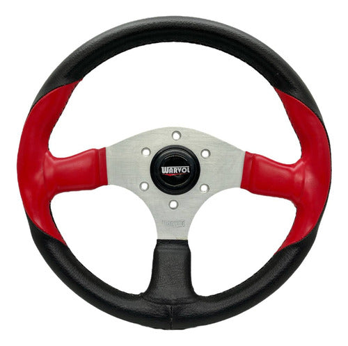 Warvol Universal Sports Steering Wheel 35cm 350mm Without Hub 0