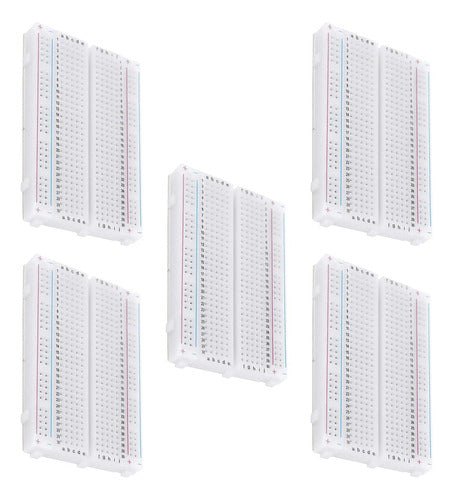 5x Protoboard Breadboard 400 Pontos Furos Pinos 0