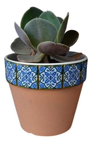 Ceramic Planter with Majolica Guard #588 0