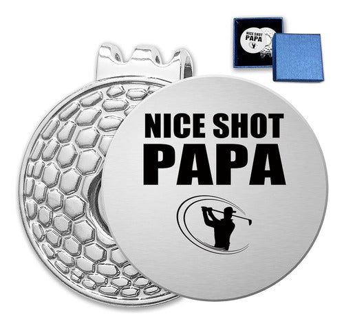 Hsspiritz Nice Shot Papa Golf Ball Marker Gift Funny Men Gol 0