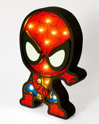 Lámpara Led Spiderman Con Luz, Decoración, Cumpleaños 1