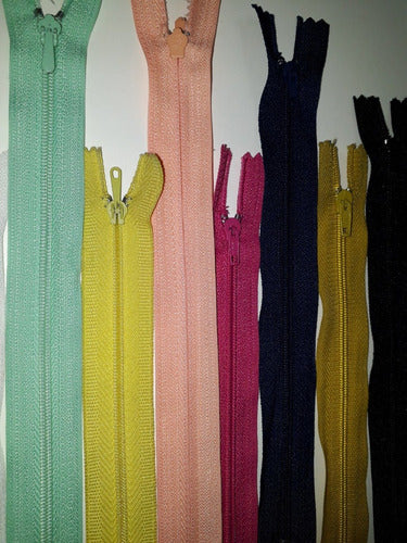 Fine Haberdashery Zippers X10 U 18 Cm Assorted Colors Pack 1