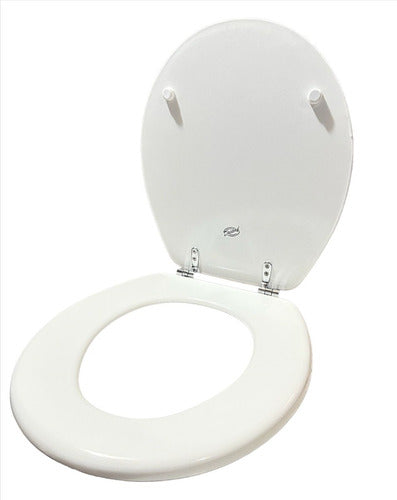 Toilet Seat Capea Laquered Wood with Metal Hardware 0