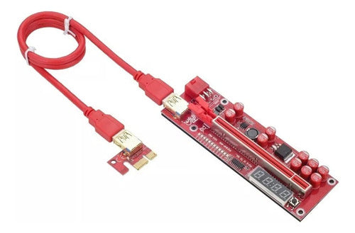 GYH Riser Ver 013 Pro PCI-e 1x 16x USB 3.0 + Temperature Display 1