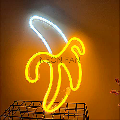 Cartel Banana Neon Led Acrilico Transparente 1