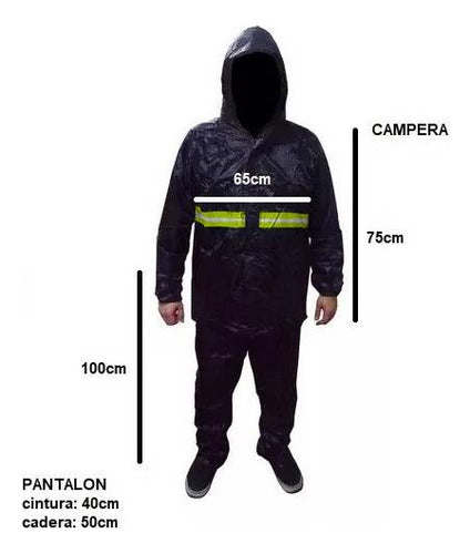 LIDAPAI Waterproof Suit for Rain PVC Black Motorcycle Riders 1