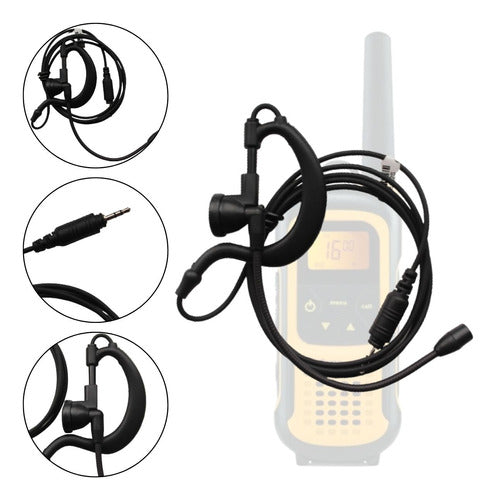 Kit 4 Fones Microfone Vox Rádio Comunicador Intelbras Rc4000 5