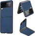 Durable Blue Leather Case for Samsung Galaxy Z Flip 4 5G 0