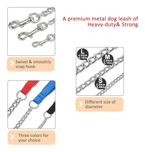 Pettom Metal Chain Dog Leash 4