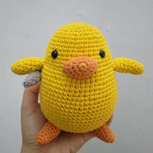 Rellenitos Amigurumis Pollo Con Cuchillo Meme Amigurumi Crochet 2