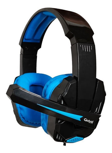 Global Electronics Gaming Headset with Microphone and LED Lights Stereo with Jack Cable 2