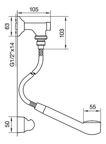 FV Duchamatic 0119.02 Chrome Shower Head Without Shower Flower 1