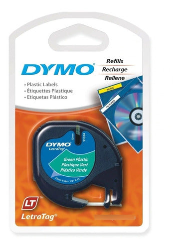 Dymo LetraTag Plastic Tape LT91334 Green 1