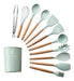 Kitchen & Dining Set Utensilios De Cocina Kit 11 Piezas Lata Madera Silicona 1