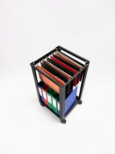 Materia Rolling File Cabinet for 50 Hanging Folders - Black 1