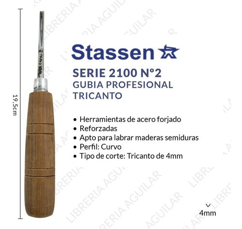 Professional Gouges and Chisels Stassen Professional Line Series 2100 No.2 1