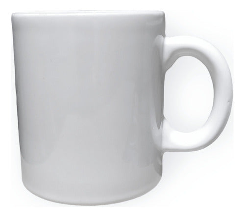 Fabrica Nacional Taza Jarro Mug Recto Cerámica Blanco Para Sublimar Pack X12u 0