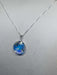 Silver Necklace with Sun Crystal Swarovski Pendant 19mm 2