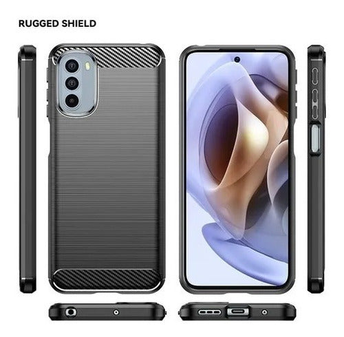 Megastation Carbon TPU Anti-Shock Case for Moto G200 G32 G42 G52 G82 3