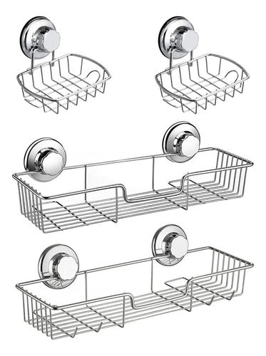 Sanno Shower Caddy, 2 Soap Dishes, Large Support 0