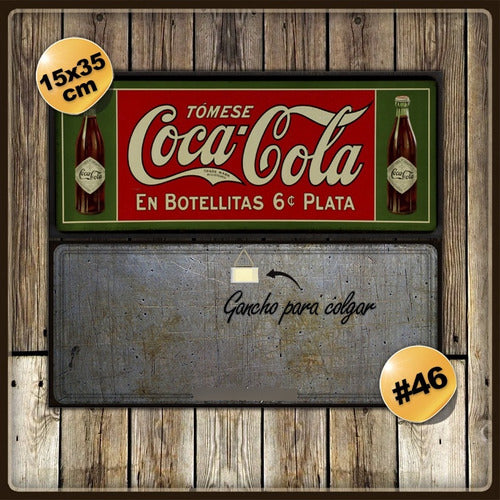 Coca Cola Retro No Chapa - #46 - Vintage Decorative Sign 1