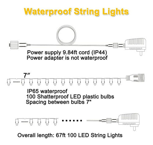 Luces De Navidad Inteligentes Para Exteriores De 67 Pies, 10 6