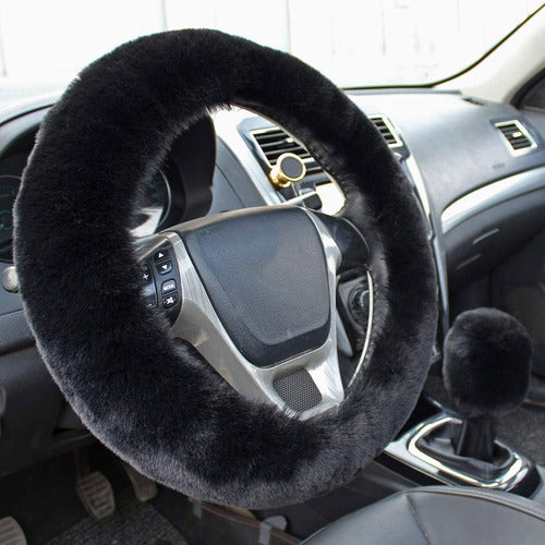 Valleycomfy Steering Wheel Cover + Handbrake Cover + Gear Shift Cover 1